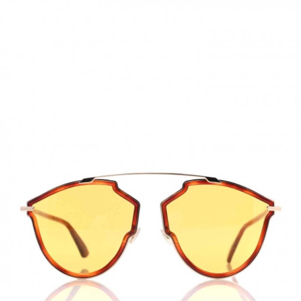New - DIOR BUTTERFLY SUNGLASSES SOREALRISE 06J70 GOLD/HAVANA 58MM - Picture 4 of 11